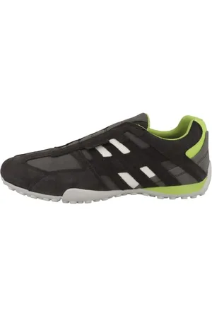 Geox Herren Uomo Snake B Sneaker, Graphite/Lime Green, 40 EU