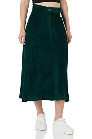 Moschino Damen Brand midi skirt personalised with chain and heart at the waist, , 42 EU