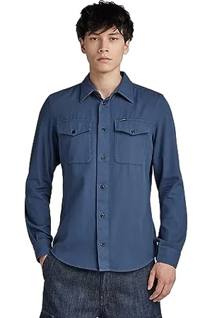 G-Star RAW Herren Marine Slim Hemd, , XL
