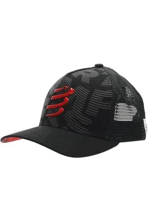 Compressport Unisex COMPRESPORT Trucker Cap – Sonnenschutz – Mütze mit Netz – breiter und gebogener Schirm – verstellbar – vor oder nach dem Training – Einheitsgröße