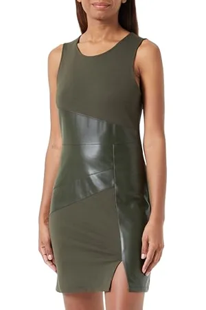 ONLY Damen Onlmarianne Faux Leather Mix Dress OTW, , S