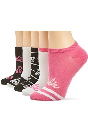 Barbie Damen 5er-Pack No Show Lässige Socken, , 8-10