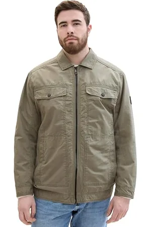 TOM TAILOR Herren Plussize Casual Blouson Übergangsjacke aus Baumwolle, , 2XL