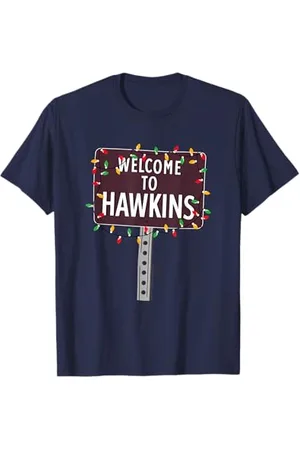 Stranger Things Welcome To Hawkins Weihnachtsbeleuchtung T-Shirt