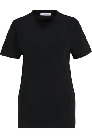 Tamaris Damen Rundhalsausschnitt plain T-Shirt ADRIA Schwarz L