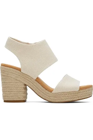 TOMS Damen Majorca Platform Sandale mit Absatz, Natural, 42 EU
