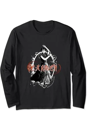 Wednesday Be A Raven Dance Portrait Vintage Langarmshirt
