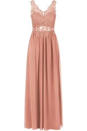 Apart APART Abendkleid im Materialmix aus besticktem Mesh mit plastischer Spitze und Chiffon, , 38