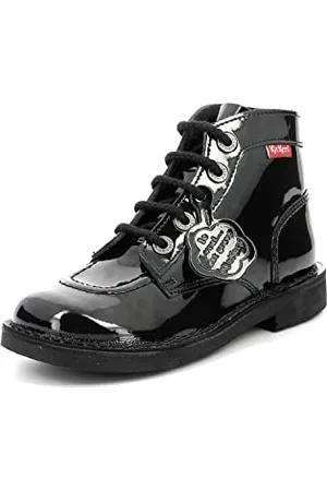 Kickers Mädchen Kick Col Combat Boots, Schwarz (Noir Vernis Perm 83), 31 EU