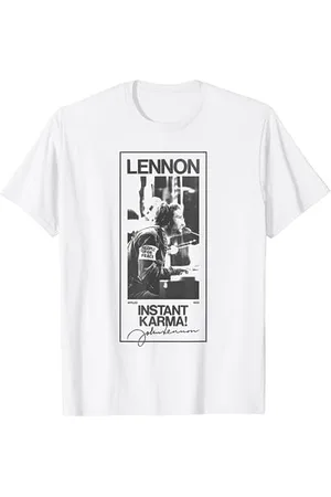 John Lennon Karma-Signatur T-Shirt, , S, Kurzarm, Klassische Passform, Herren, T-Shirt