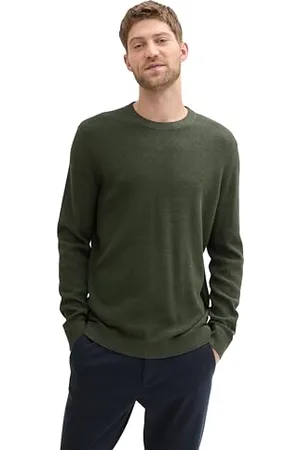 TOM TAILOR Herren Basic Strickpullover aus Baumwolle, , M