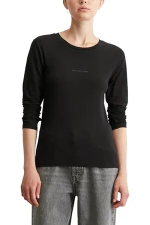 Marc O’ Polo Marc OߴPolo Denim Damen Langarmshirt aus Bio-Baumwolle mit Stretch-Anteil, (Black), XS
