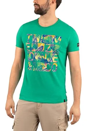 Timezone Herren Palm Check T-Shirt, , L EU
