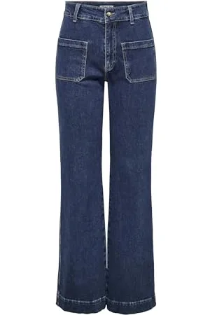 ONLY Female Jeans mit weitem Bein ONLJUICY Hohe Taille Weiter Beinschnitt Jeans