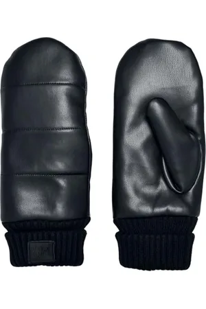Urban classics Unisex TB4570-Puffer Imitation Leather Gloves Handschuhe, Black, S/M