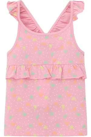 QS by s.Oliver Junior Girls 2130566 Top mit Rüschen, , 128/134