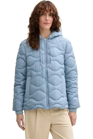 TOM TAILOR Hybrid Steppjacke mit Kapuze, sand stone beige, L