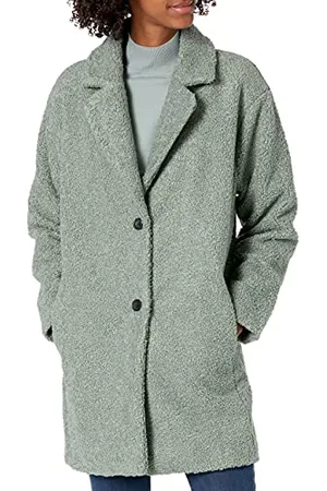 Amazon Damen Teddybär-Fleecejacke mit übergroßer Passform und Revers (zuvor Daily Ritual), , XL