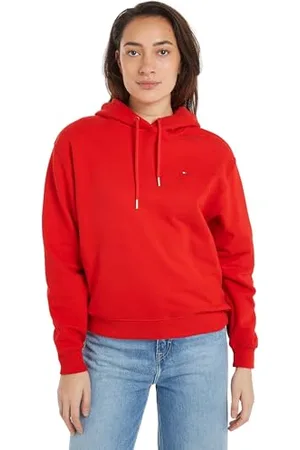 Tommy Hilfiger Damen Hoodie Flag On Chest mit Kapuze, , XXS