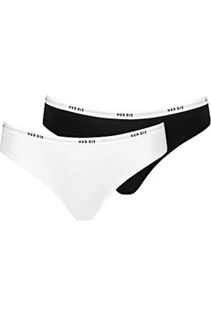 Nur Die Slip 2-Pack Soft Sportiv - schwarz/weiß - Größe 44-46