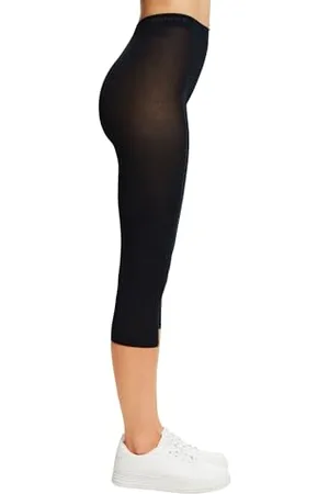 ESPRIT Damen Leggings Cotton Capri W Le Baumwolle einfarbig 1 Stück, , 36-38