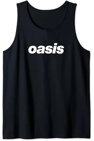 Oasis – White Logo On Black Tank Top