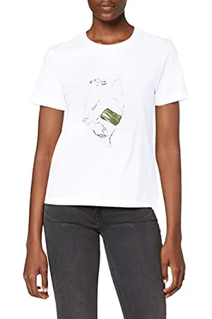 NA-KD Damen Printed T-Shirt, , L