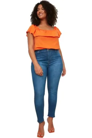 Trendyol Damen Women High Waist Skinny fit Plus Size Jeans, , 48