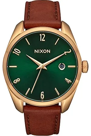 Nixon Damen Analog Japanisches Miyota-Quarzuhrwerk mit DREI Zeigern und Datumsanzeige Uhr mit Leder Armband A1343-2691-00