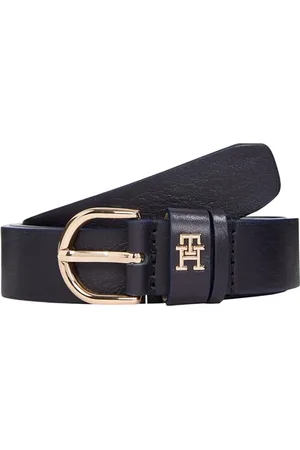 Tommy Hilfiger Damen Gürtel Essential Effortless 2,5 cm Ledergürtel, Blau (Space Blue), 75 cm