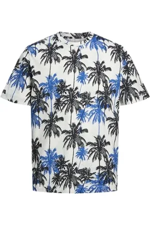 JACK & JONES Herren JORTULUM AOP Tee SS Crew Neck PLS T-Shirt, , 5XL