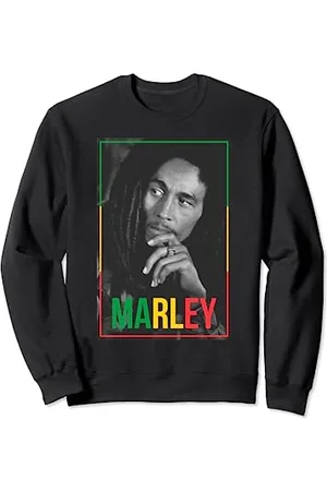 Bob Marley Offizieller Foto, Weiß Sweatshirt