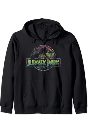 Jurassic Park Grid Wave Logo Kapuzenjacke