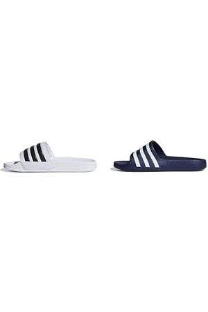 adidas Unisex Adilette Aqua Schlappen, Dark Blue/Ftwr White/Dark Blue, 40 1/2 EU Herren Adilette Shower Slipper, Weiß, 40.5 EU