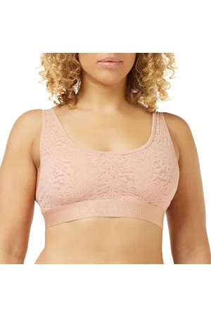 Calvin Klein Damen BH Bralette Unlined Spitze, Rosa (Stone Grey), S