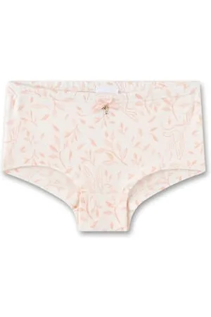 Sanetta Mädchen-Unterhose | Hochwertige und nachhaltige Unterhose für Mädchen aus Baumwolle. Panty mit Schleifchen und Kolibri-Allover | Unterwäsche für Mädchen