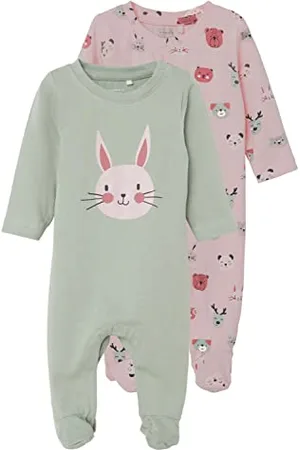 NAME IT Mädchen Nbfnoma 2p Nightsuit Schlafstrampler, , 62 EU