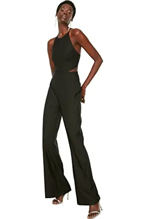 Trendyol Damen Taille gedetailleerde stenen hangende Overall, , 36 EU