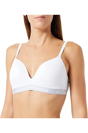 Emporio Armani Damen Bra Iconic Cotton Push-Up-BH, Blickdicht, White, 38C
