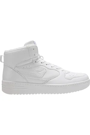 KangaROOS Unisex K-Top Draw Mid Sneaker, White/Mono, 45 EU