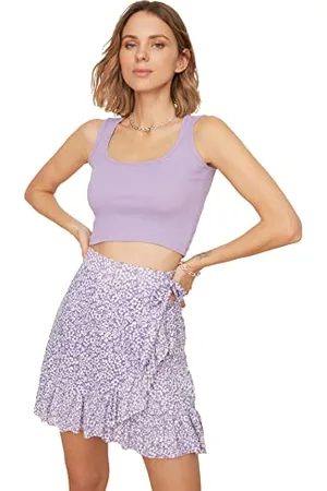 Trendyol Damen Gestrickter Athlet T-Shirt, , M