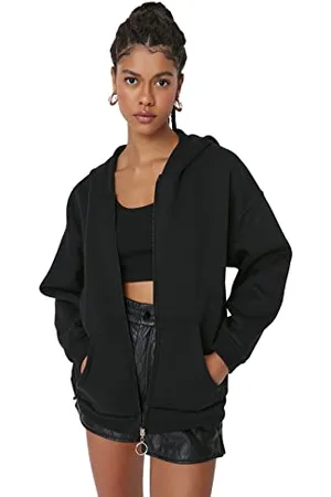 Trendyol Damen Kapuzensweatshirt in Oversize-Optik Sweatshirt, , L