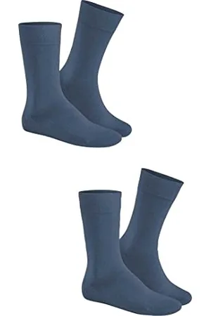 Hudson Herren Socken Only 2-Pack druckfreier Bund Marine-mel. 0387 43-46