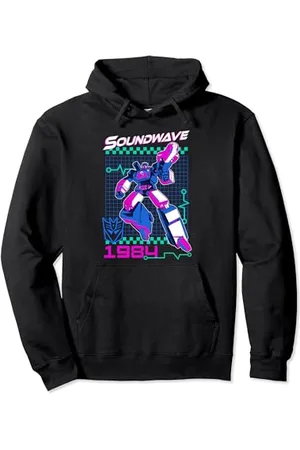 TRANSFORMERS Soundwave 1984 Retro Grid Logo Pullover Hoodie