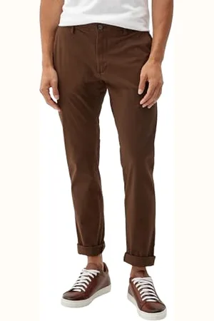 QS by s.Oliver Herren Hose, Chino Hose Slim Fit, Sandstein, 36W / 34L