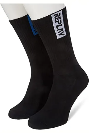Replay Herren Socken lang Tennissocken, (Schwarz), 43-46