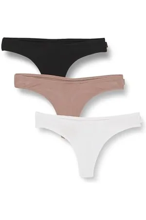 Calvin Klein Damen 3er Pack Strings Ideal Modal Rib Gerippt