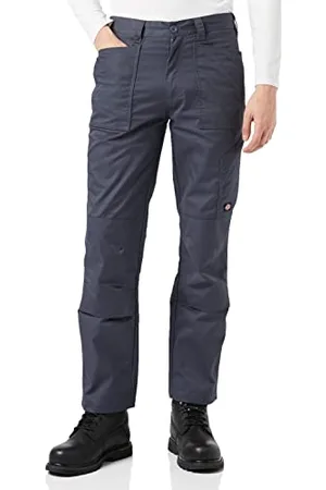 Dickies Trousers for Men, Action Flex Pants, Action Flex Technology, Grey, 30W/34L