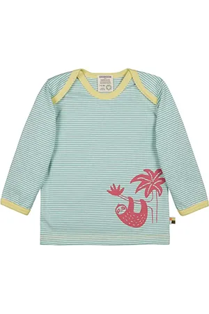 loud + proud Baby - Mädchen Striped Shirt with Print Organic Cotton Langarmshirt, per Pack , 62/68 (Herstellergröße: 62/68)