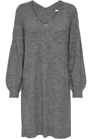 JDY Damen ELANORA L/S V-Neck Dress KNT NOOS Strickkleid, , M